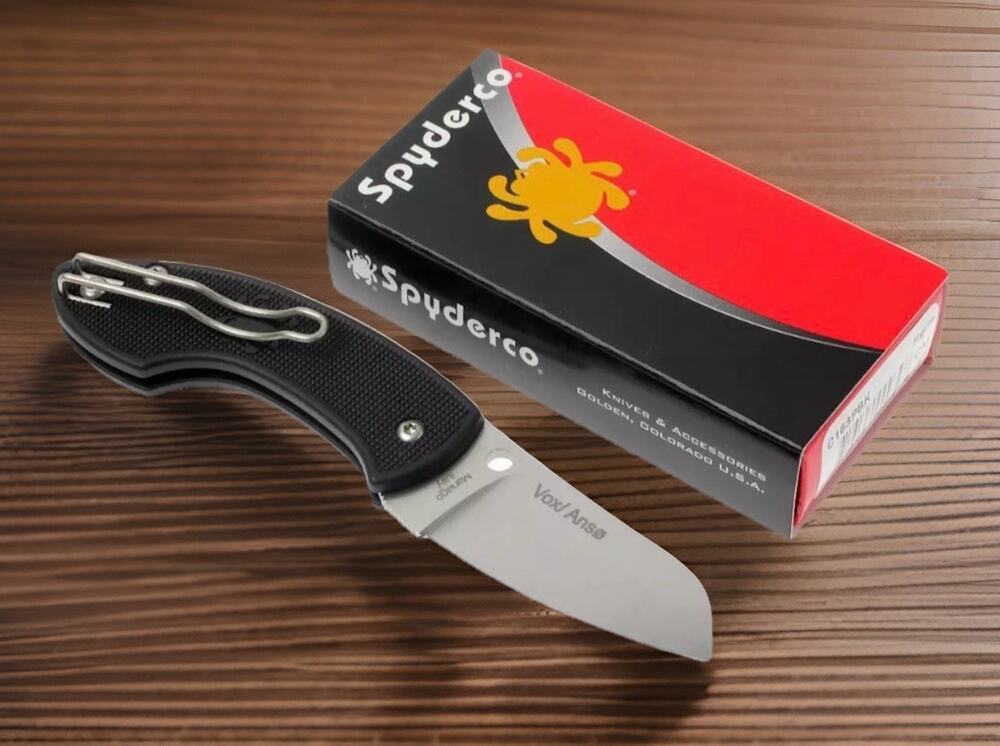 Spyderco C163PBK Pingo Folding Knife N690Co Vox naes Anso Italy NEW